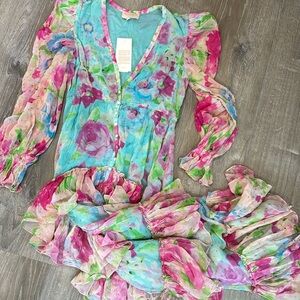 🚨flaw Rococo Sand Alora Maxi dress in multicolor